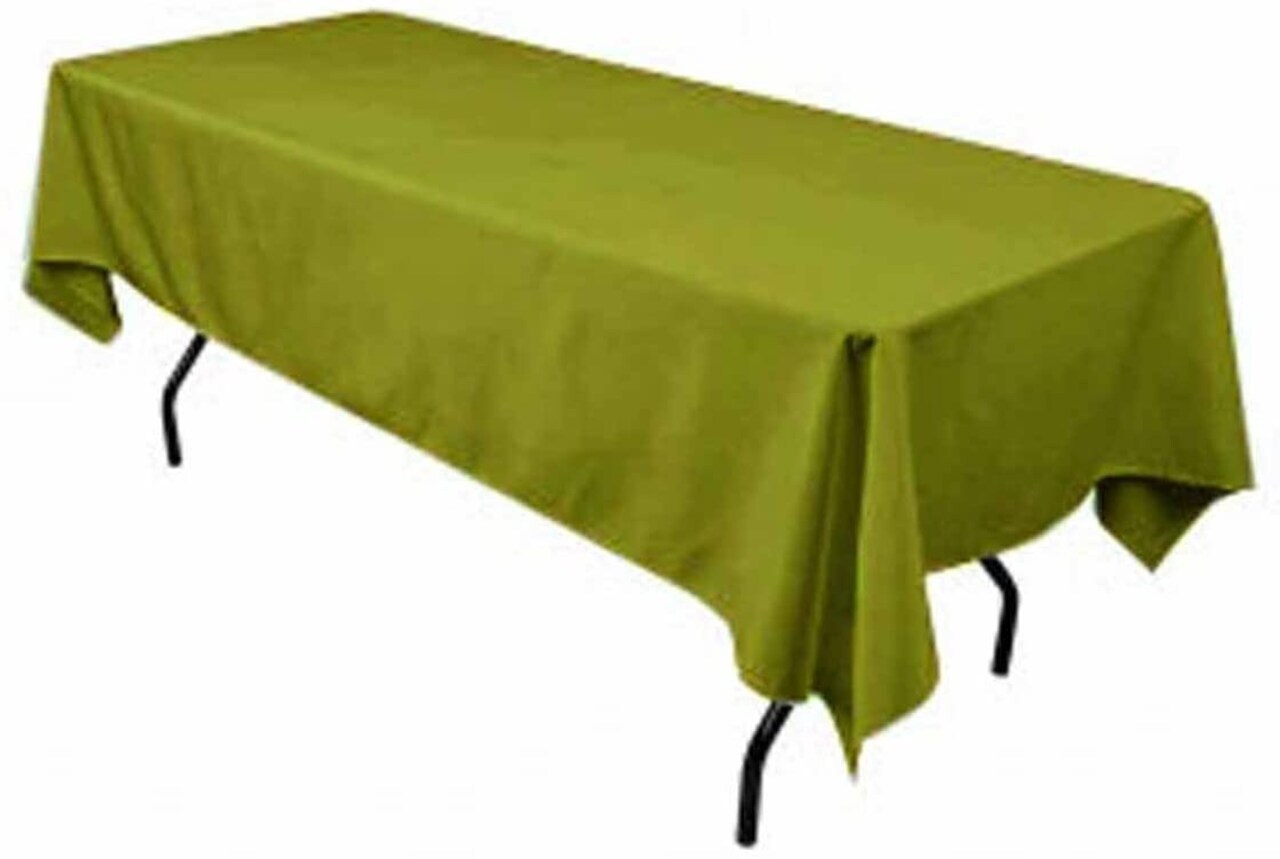Rectangular Olive Polyester Tablecloth 60×144 Inch Stylish Décor for Weddings, Parties & Banquets
